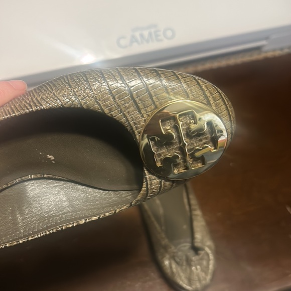 tory Burch flats, worn 1x, still smells like leather. - Picture 2 of 3
